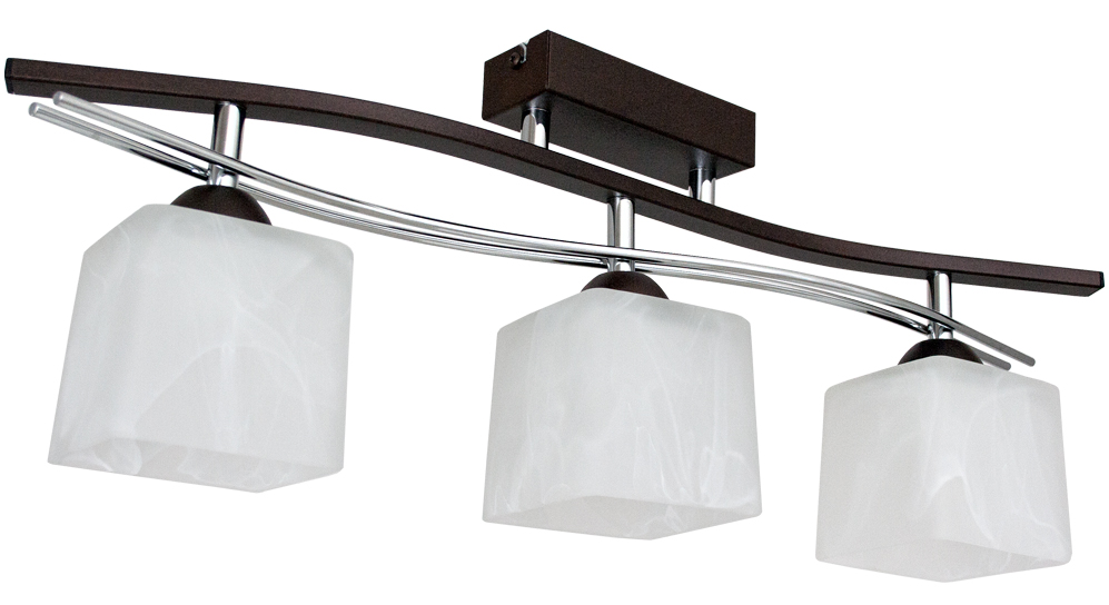 

Lampa sufitowa wisząca Elie 3 wenge lub satyna
