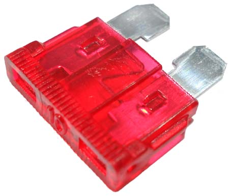 BEZPIECZNIK SAMOCHODOWY PŁYTKOWY 10A 100 szt.