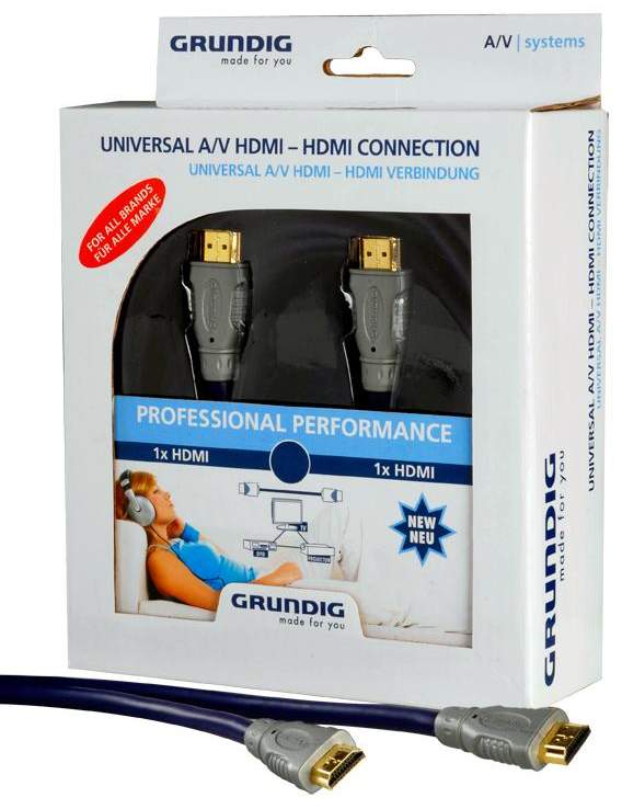 Kabel profesjonalny złocony Hdmi-hdmi 2m Grundig