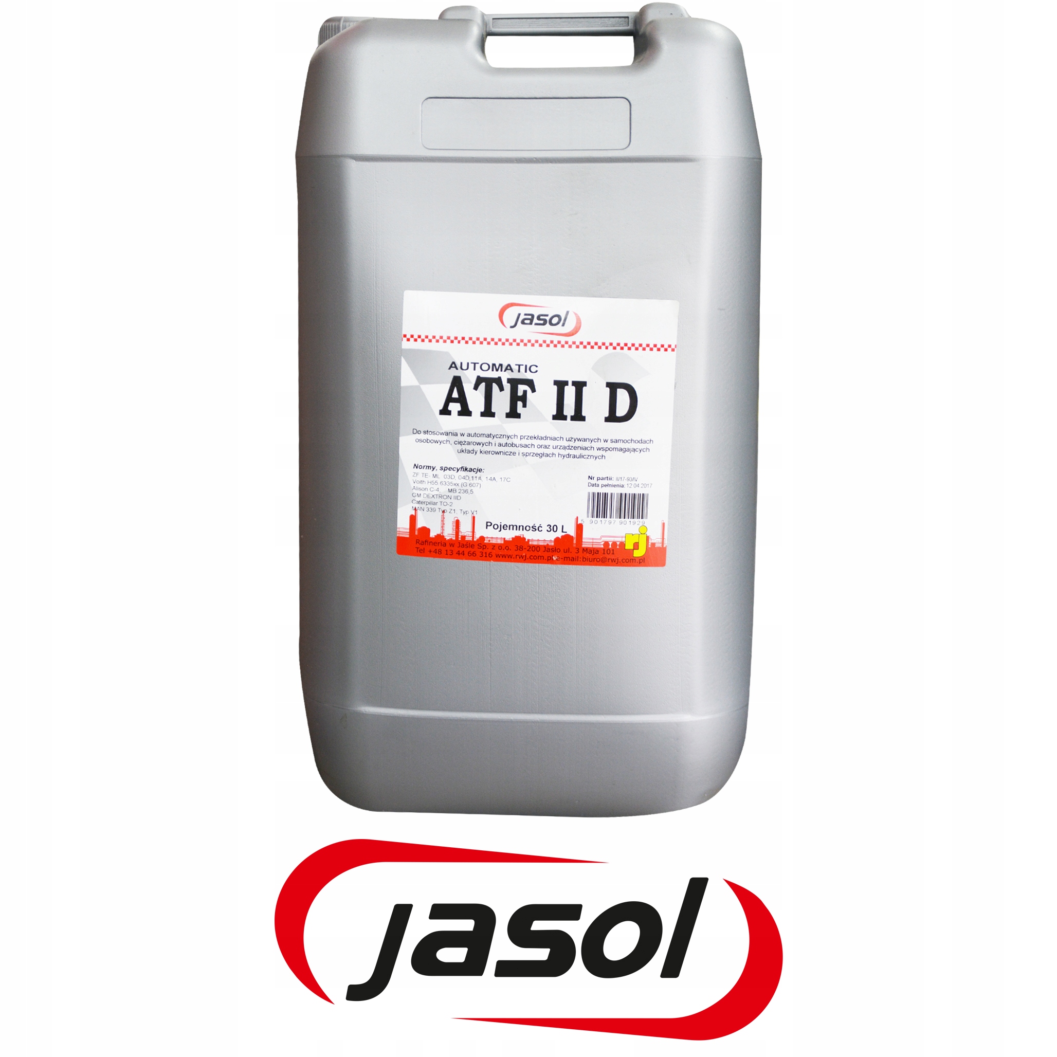 OLEJ PRZEKŁADNIOWY JASOL AUTOMATIC ATF IID - 30 L. Producent Jasol