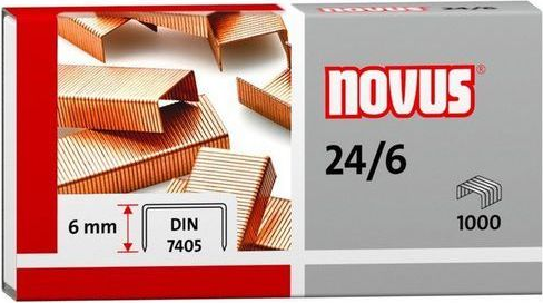 

Zszywki biurowe 24/6 Novus Miedziowane 1000 szt