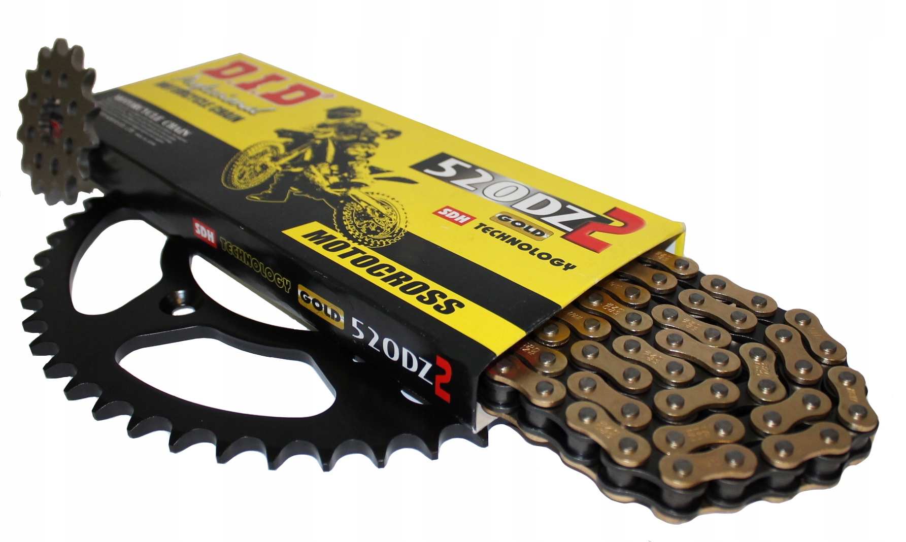 Sada pohonů Kawasaki Klx 300 2003-2007r Ozubení Řetěz Zlatý