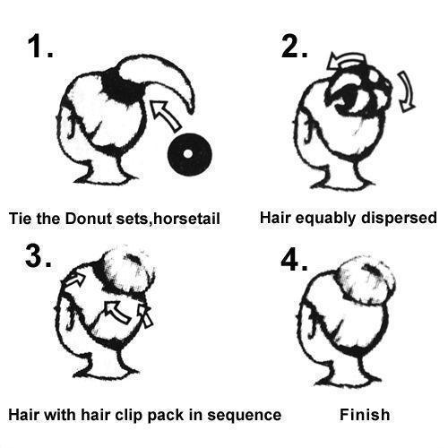 Wypełniacz do koka mały 7cm twister do włosów BRĄZ Kolor dominujący wielokolorowy