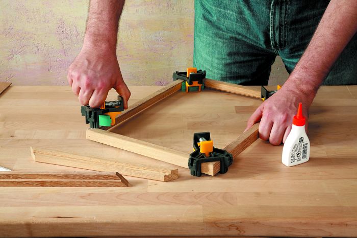 WOLFCRAFT Kpl. 2 szt.ES 22 Ścisk kątowy + Ołówek stolarski Marka Wolfcraft