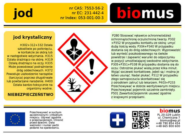 кристалічний йод Czda 25g Biomus Manufacturer Biomus
