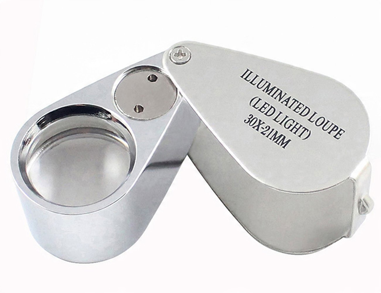 

Lupa Kieszonkowa Lupka 30X Łezka Chrom Led 21007
