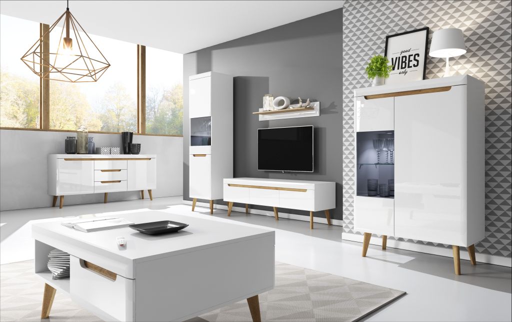 Nordi Witryna Wysoka Biały Połysk Skandynawia Styl Kod producenta 5902928505207