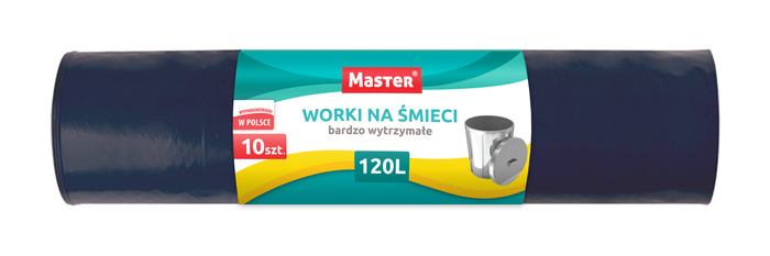 

Worki na śmieci odpady czarne 120l 10szt biuro dom