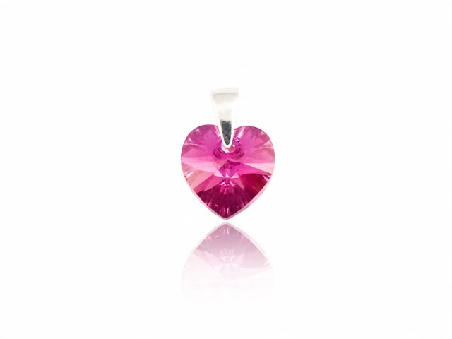

Zawieszka Swarovski różowe mieniące serduszko Ag
