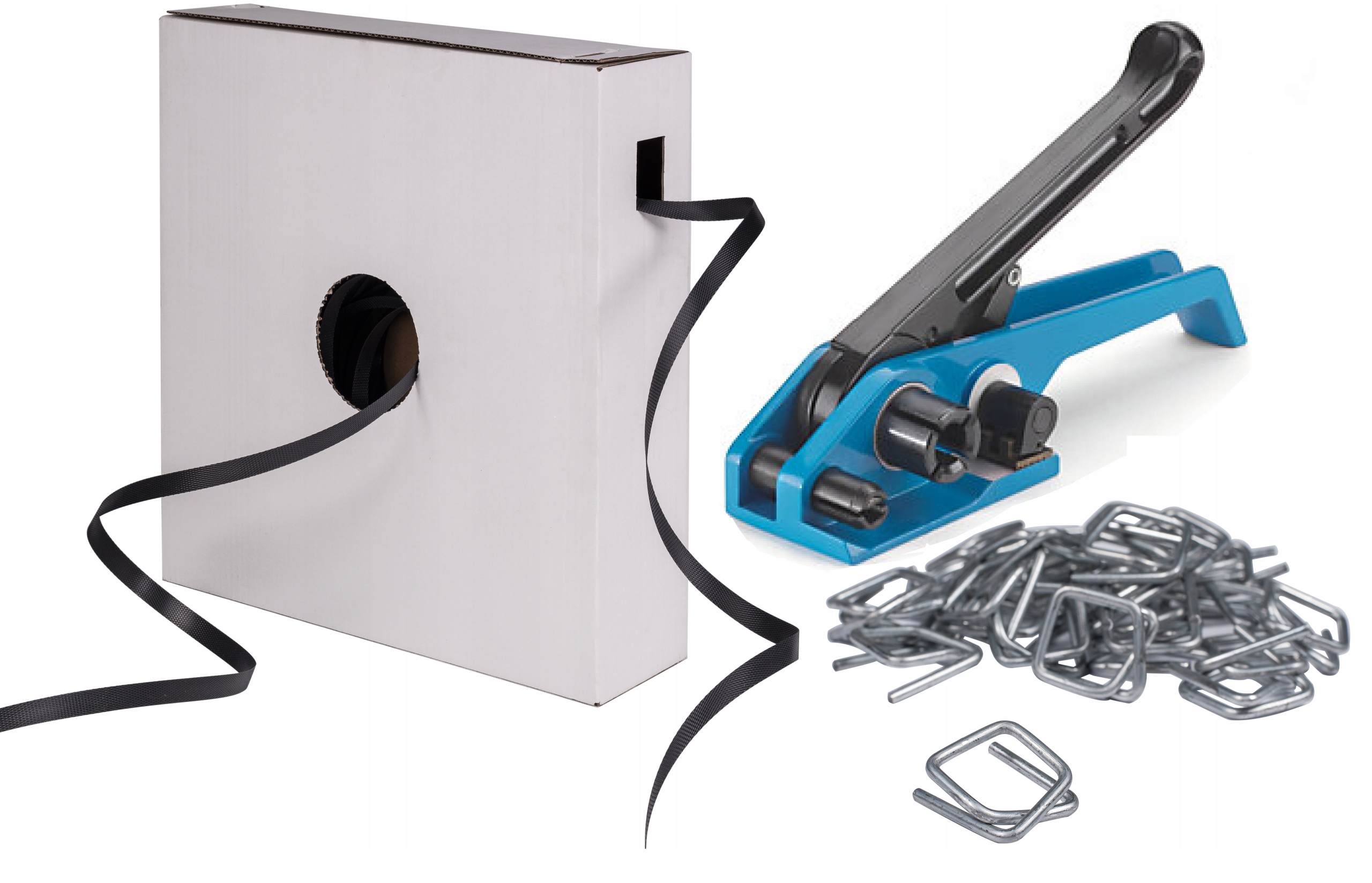 16mm/1000m TAŚMA PP PAKOWA ZESTAW DO PALETOWANIA