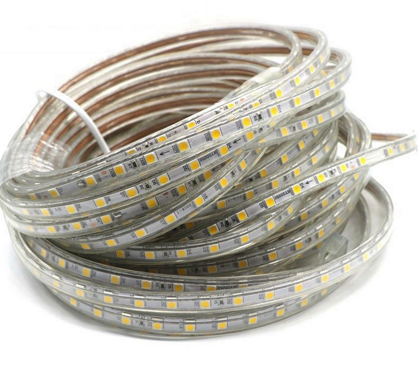 ЛЕНТА LED 230V БЕЗ блока ПИТАНИЯ 5050 4,8 В b. теплый