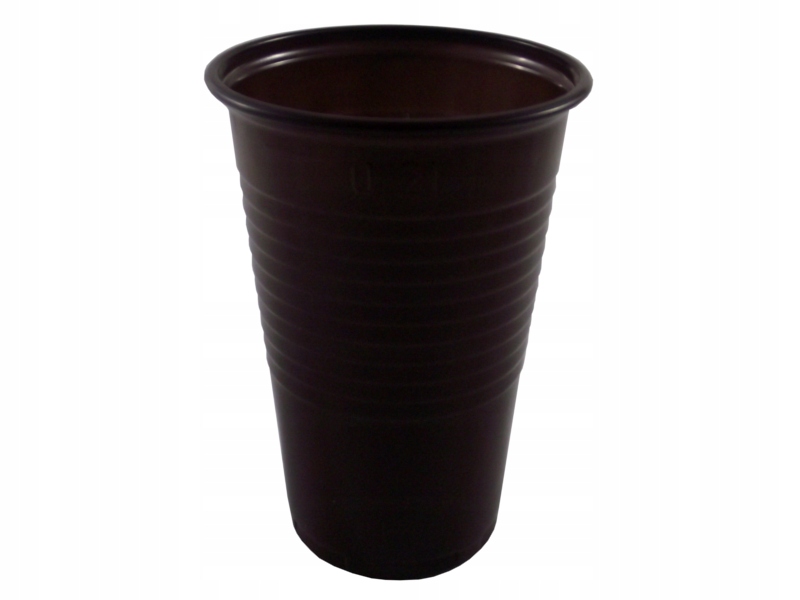 

Kubki Plastikowe 200ml kubek brązowy napój 100szt.
