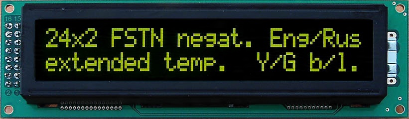 

Art Nowe LCD 2x24 Olive-GREEN Negative (led) E.t