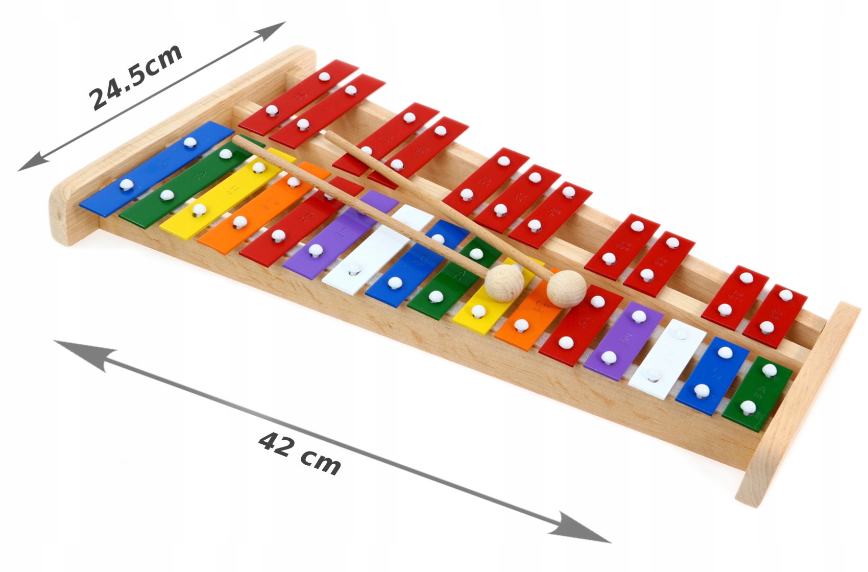 CYMBAŁKI 27 TONOWE Dzwonki Chromatyczne DREWNO KOL Certyfikaty, opinie, atesty CE EN 71