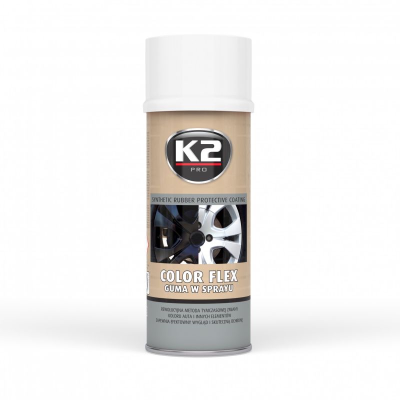 K2 PRO COLOR FLEX GUMA W SPRAY BIAŁA WHITE Rodzaj powłoki gumowe