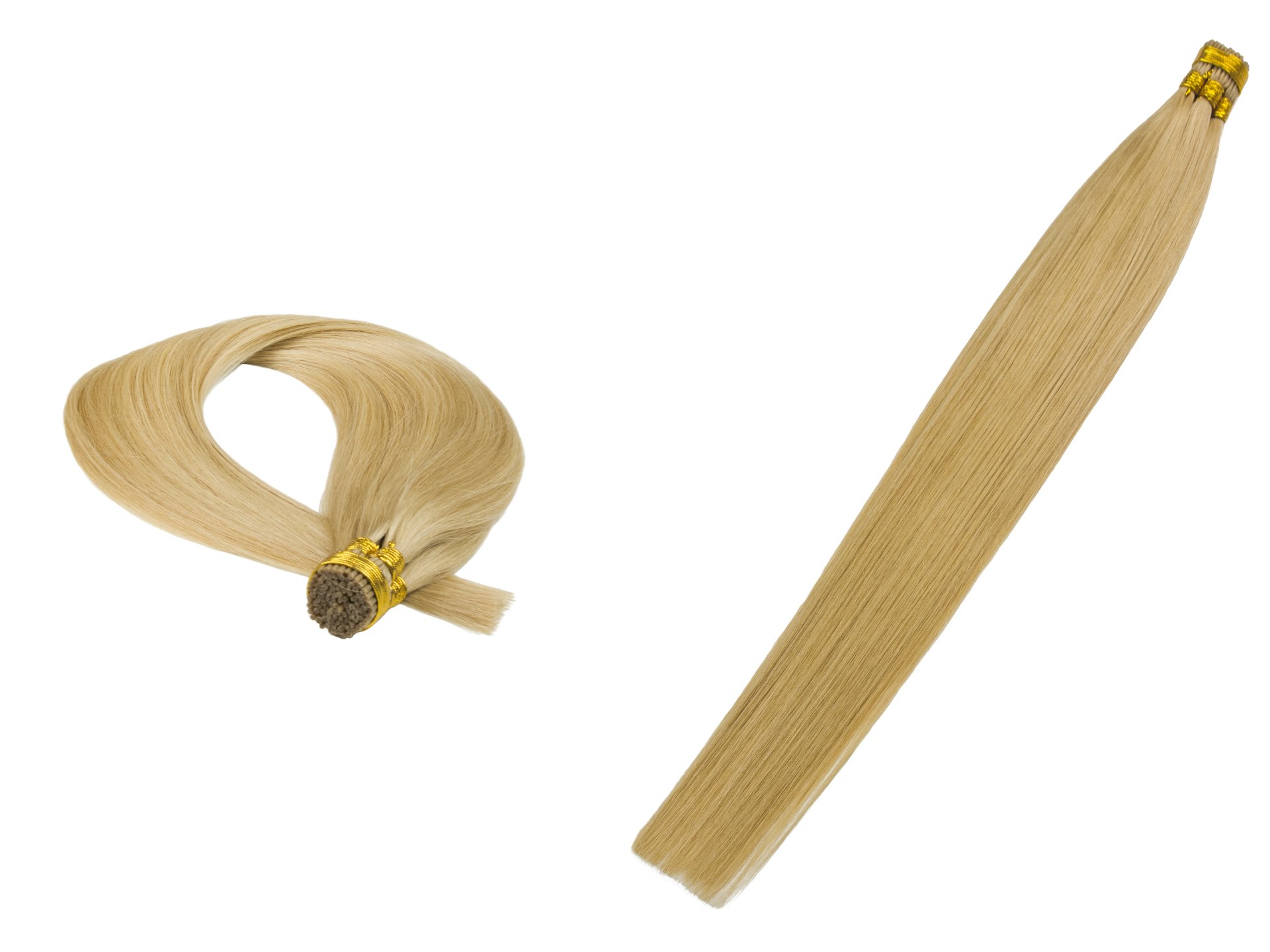 Přírodní Vlasy Prodlužovací pásek 60 cm 100kusů 0,8 g Kroužky BestHair