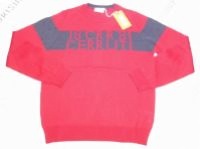 CERRUTI sweter męski CZERWONO-SZARY size M Wzór dominujący inny wzór