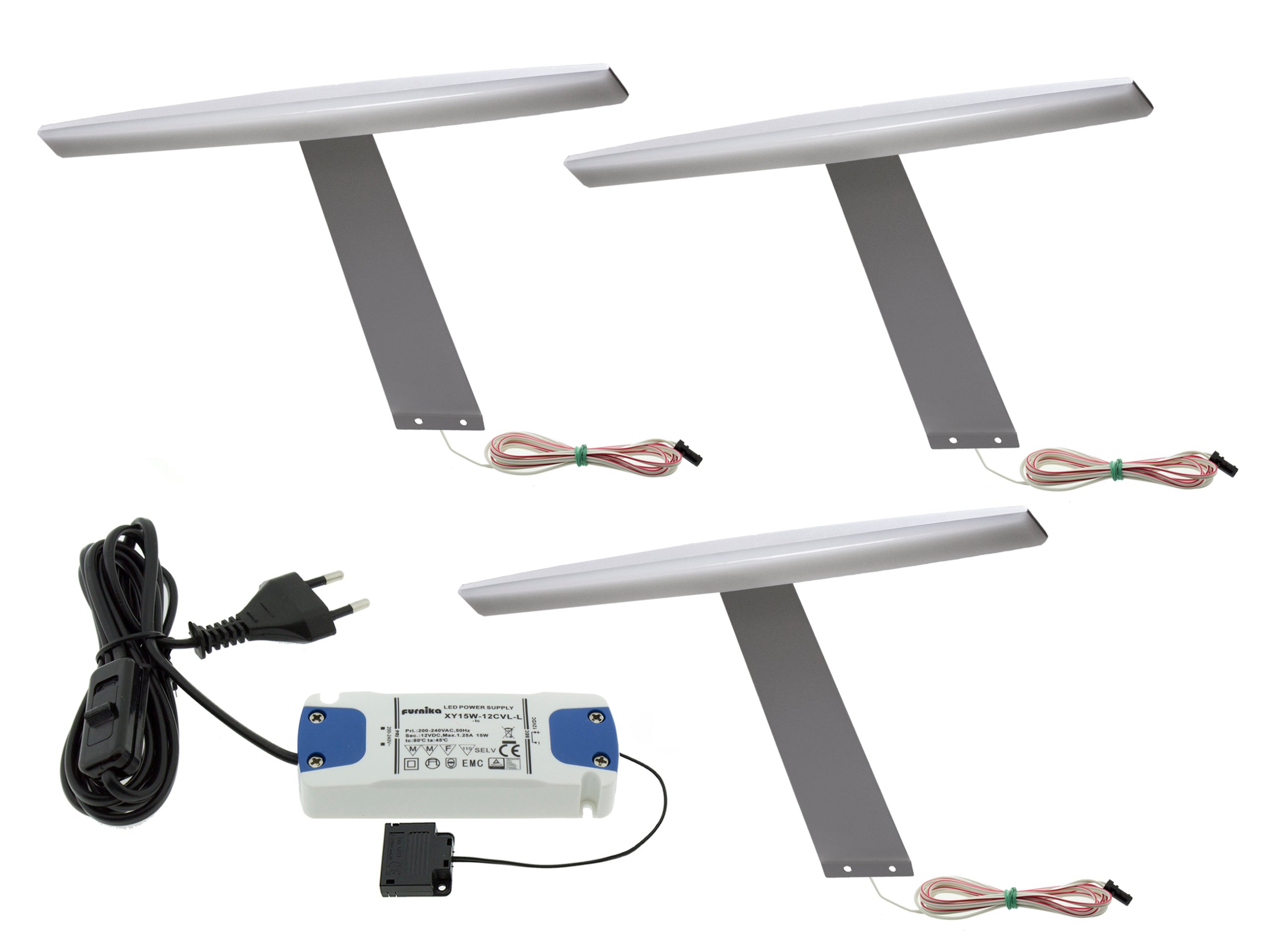 

Kpl 3x Lampa Led meblowa na wysięgniku ELIPSA1+zas