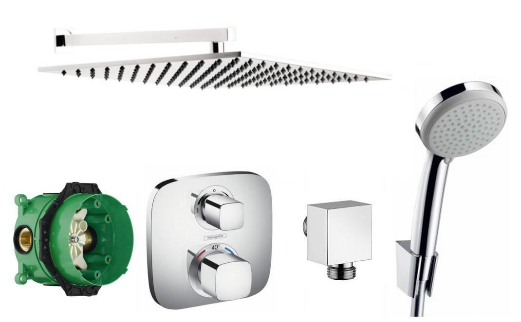 Hansgrohe Zestaw Podtynkowy Z Deszczownicą 30 CM Termostat