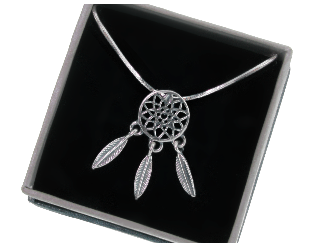 

Naszyjnik Łapacz Snów Pióra Boho Srebro 925 Hit %%