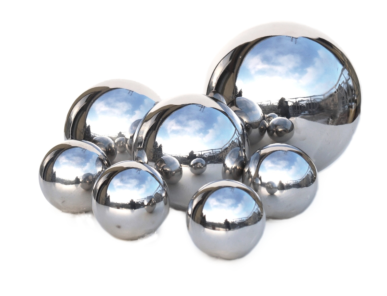 srebrna kula stal nierdzewna komplet 7 sztuk
