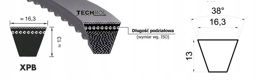 PAS PASEK KLINOWY UZĘBIONY XPB 2650 ZĘBATY Kod producenta XPB 2650