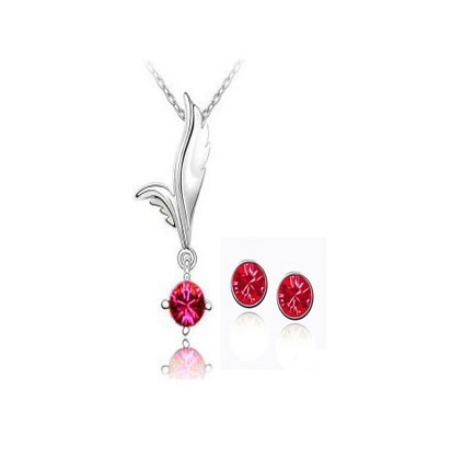 

Komplet biżuterii Swarovski 18K Białe złoto