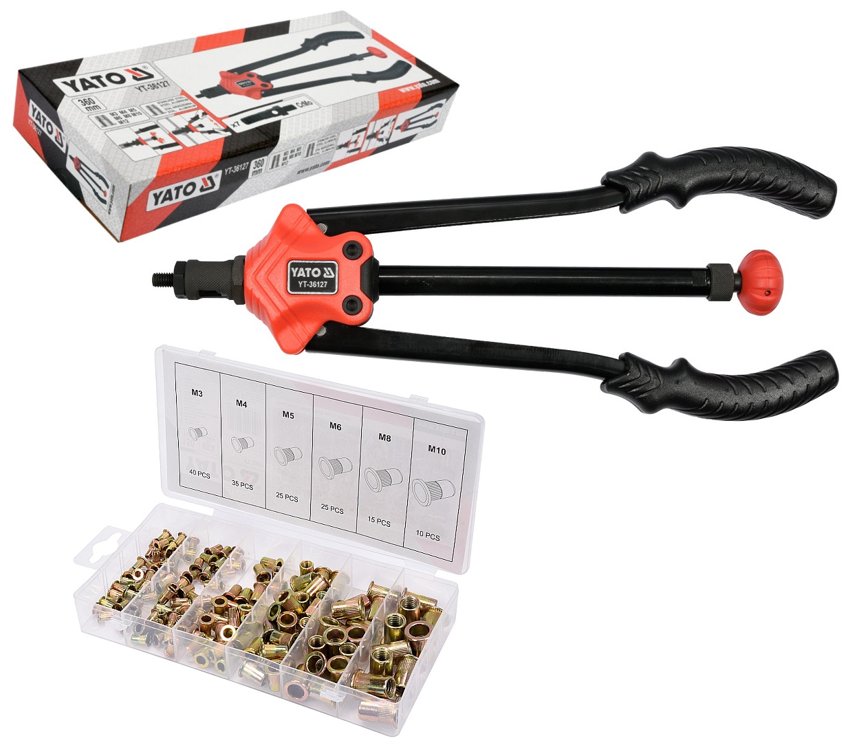 

Nitownica Ręczna Nitonakrętek M3-M12 YT-36127 +150