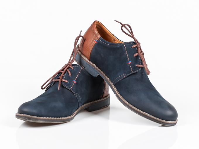 Riko 803 pánské polobotky Polské modré 40 Kůže