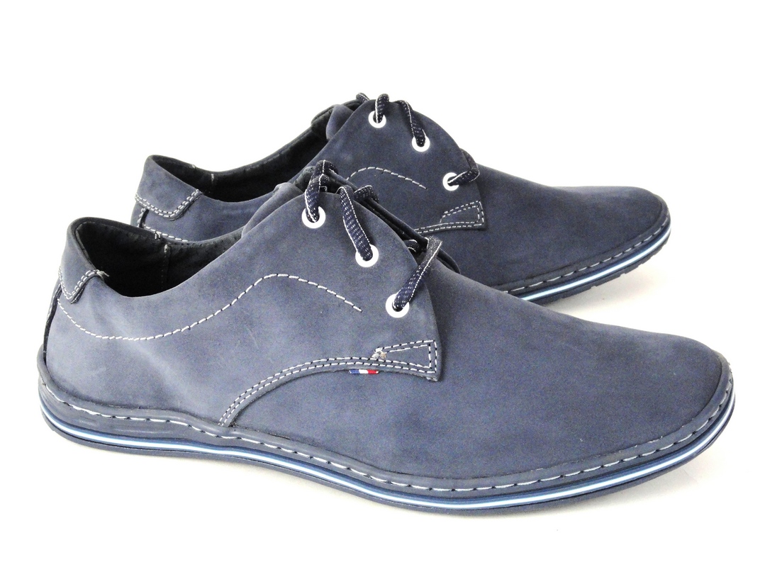 

Obuwie Męskie Casual Skóra Naturalna 425 Blue 46