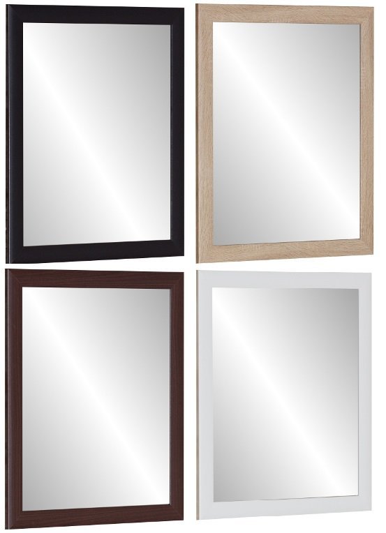 

Lustro w ramie 70x60 Sonoma Białe Wenge Czarne