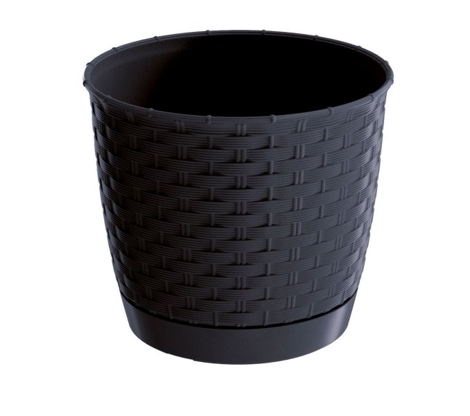 

Doniczka Podstawka Rattan śr16cm wys14 Antracyt