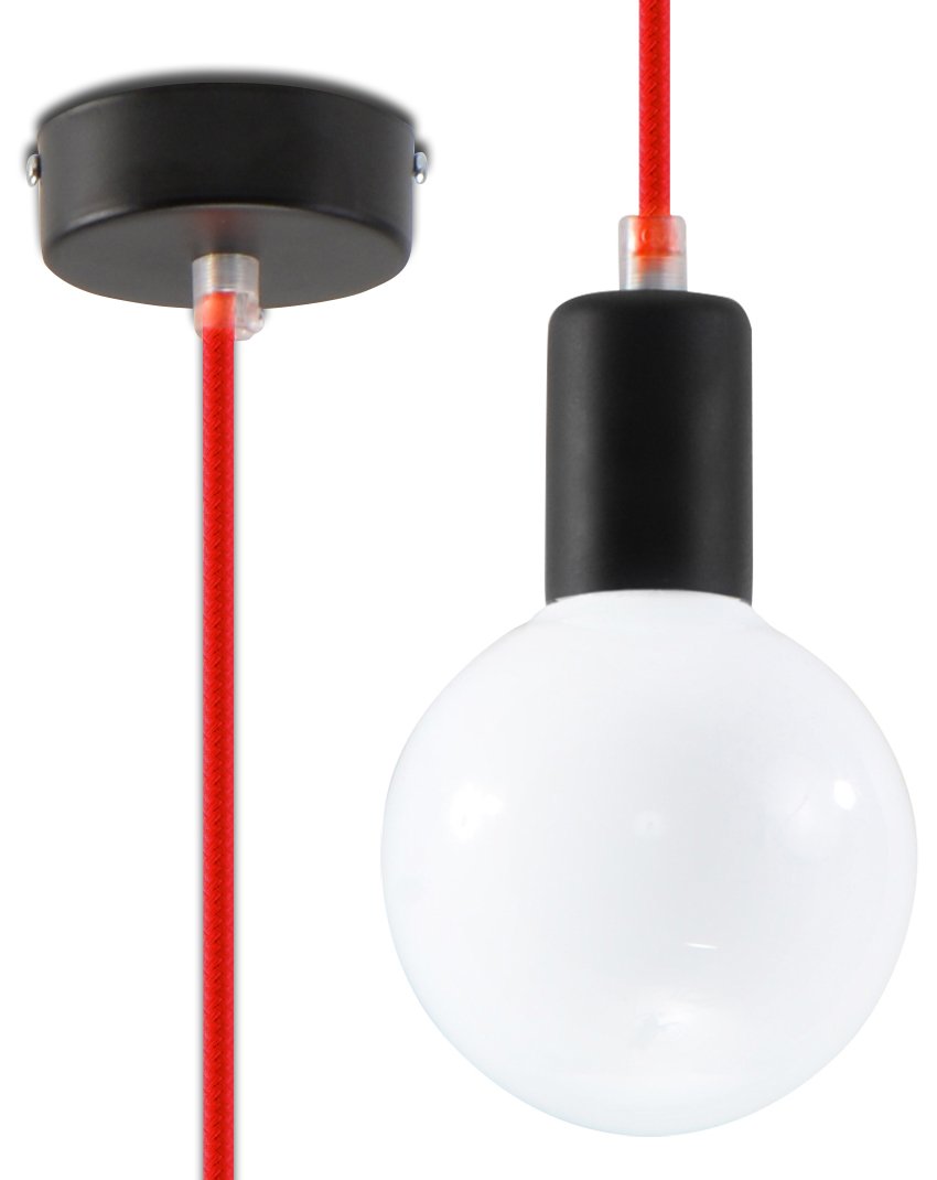 

Lampa Wisząca Na Sufit Edison Czerwony Sollux 06