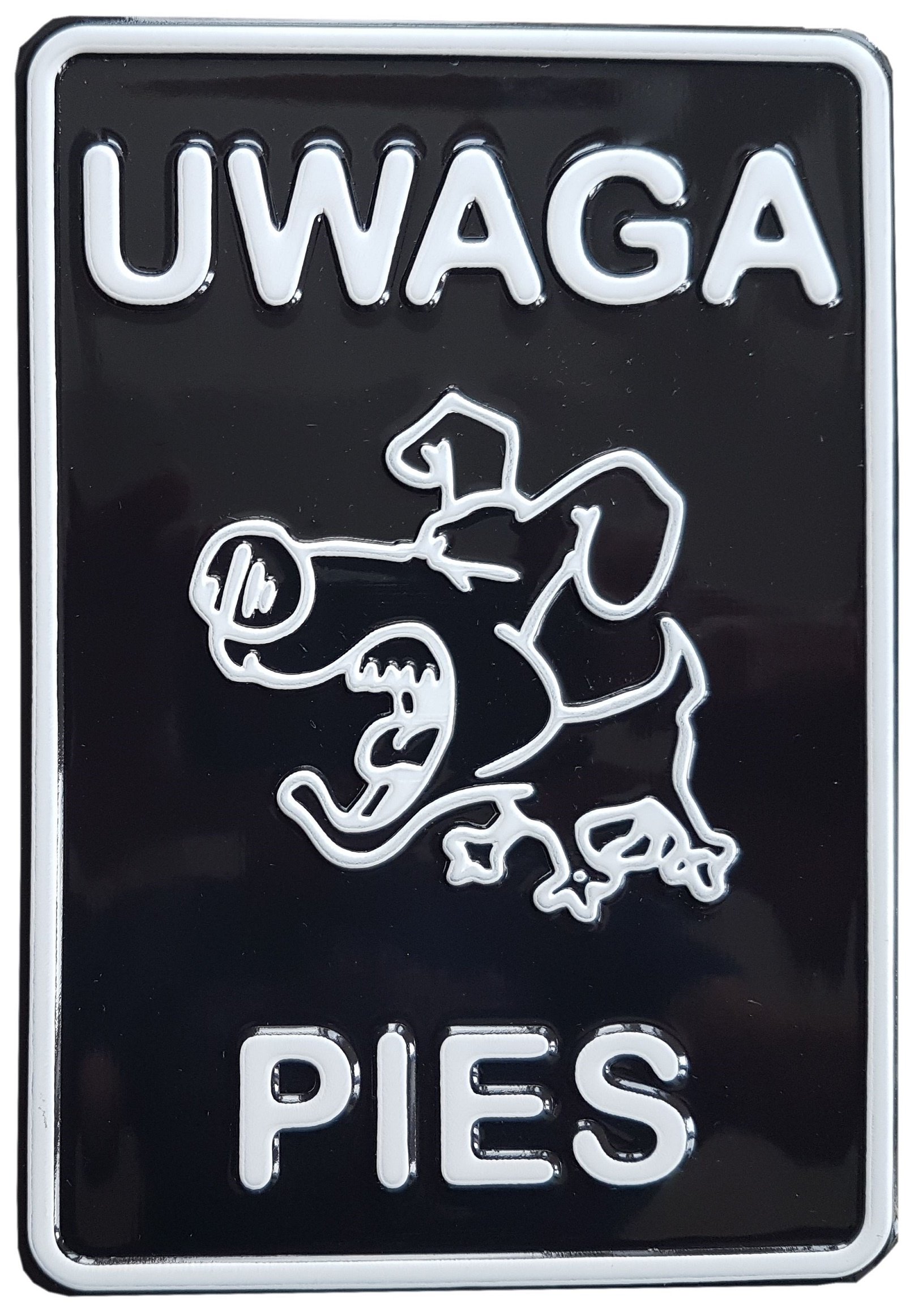 

Tabliczka Uwaga Pies Pikuś Aluminium- 4