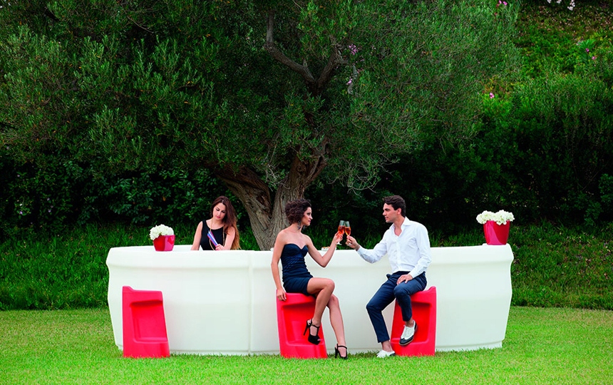 Orginalny podświetlany LED duży BAR, MADE IN ITALY Wysokość produktu 110 cm