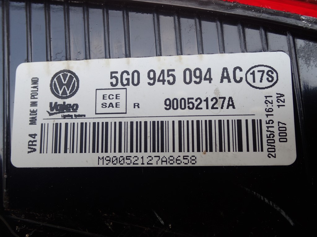 light right rear rear part VW GOLF VII 7 5G0945094AC