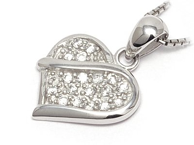 

Srebrny Rod. Łańcuszek + Wisiorek naszyjnik Serce