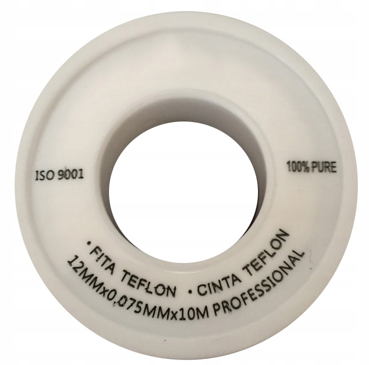 

Taśma Teflonowa Do Wody 10 m x 12 mm
