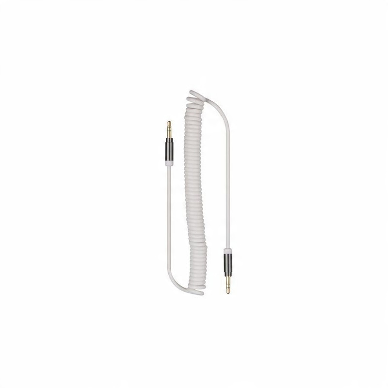 

Spiralny Kabel Mini Jack 3.5mm Biały 2m Sprężynka