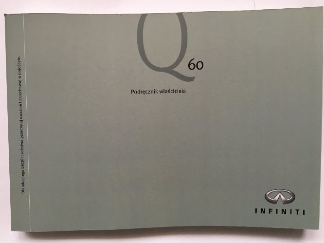 Infiniti Q60 польское руководство по эксплуатации