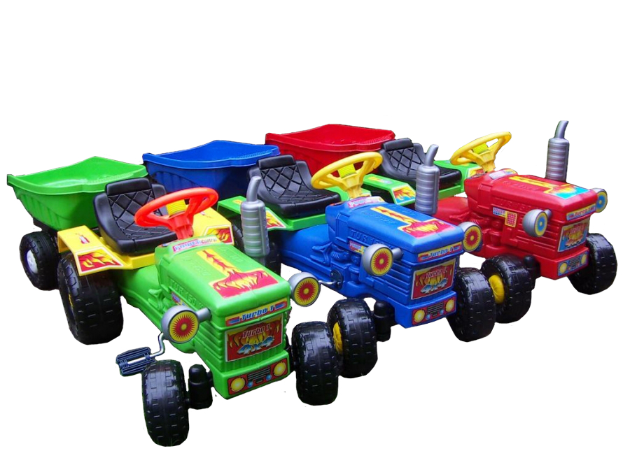 WIELKIE TRAKTORY NA PEDAŁY Z PRZYCZEPĄ+KASK+KREDKI Marka inna