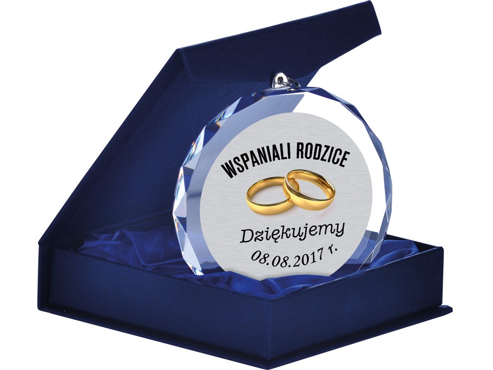 

Medal dla Świadków Rodziców Crystal Etui 2-stronny