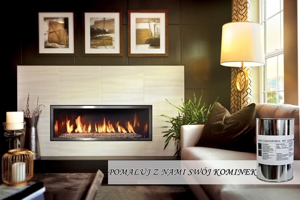 FARBA LAKIER ŻAROODPORNA DO KOMINKÓW PIECY GRILLA GRAFITOWA 5L TRWAŁA Marka Hurtex