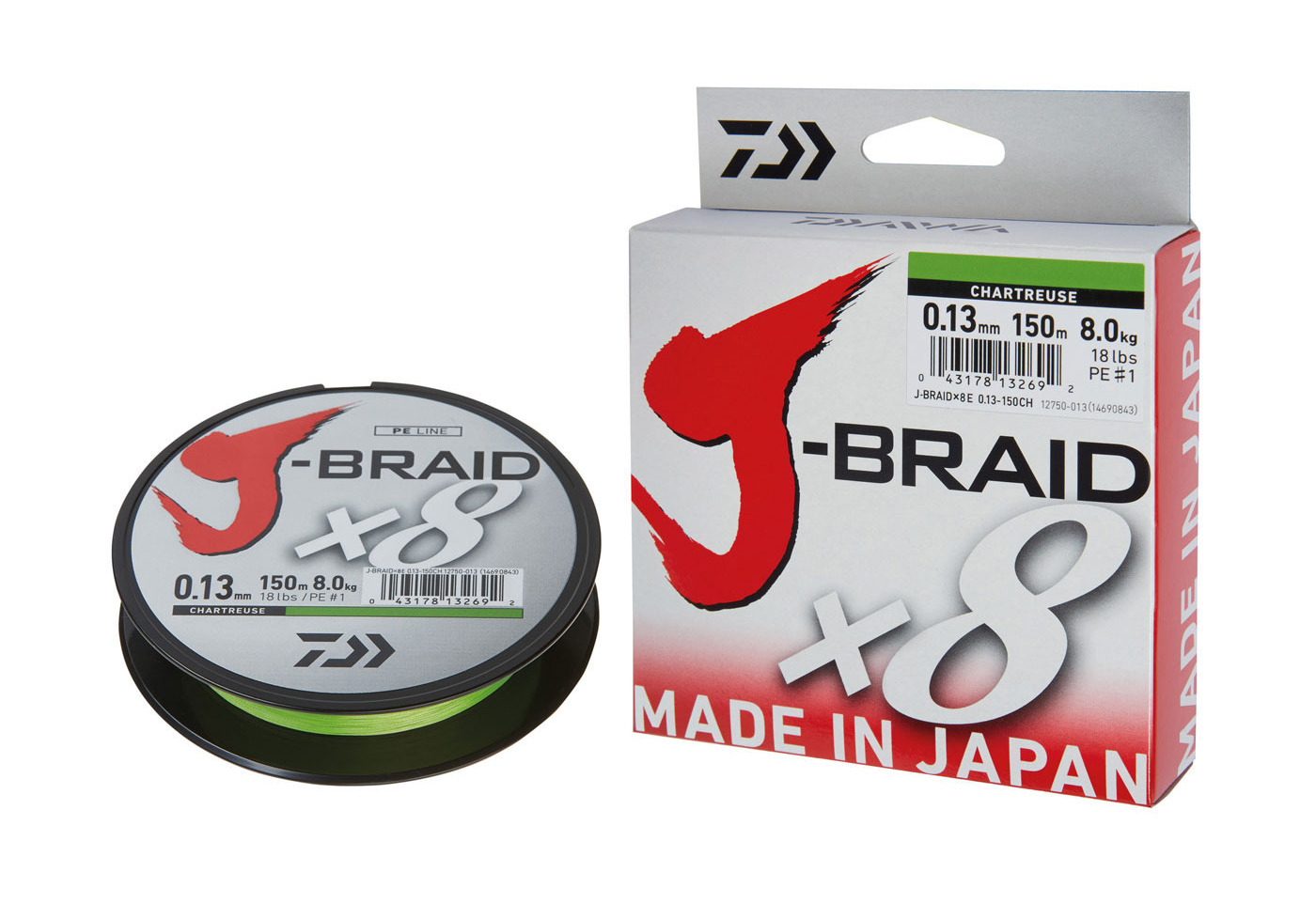 Šňůra Daiwa J-braid X8 0,35 mm 300 m 12750-135