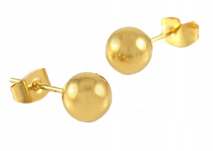 

Złote Kolczyki Kulki Stal Chirurgiczna 6 MM