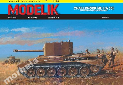 Modelik č. 14/05 Tank Challenger Mk I (a 30) 1:2