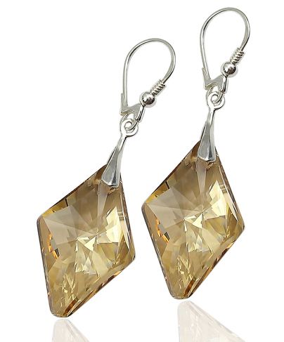 

Swarovski Kolczyki Srebrne Kryształy Golden Shadow