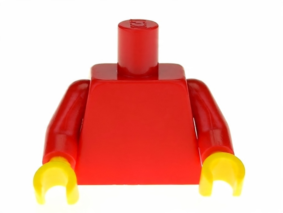 

Lego Korpus tułów żółte dłonie 973c02 czerwony