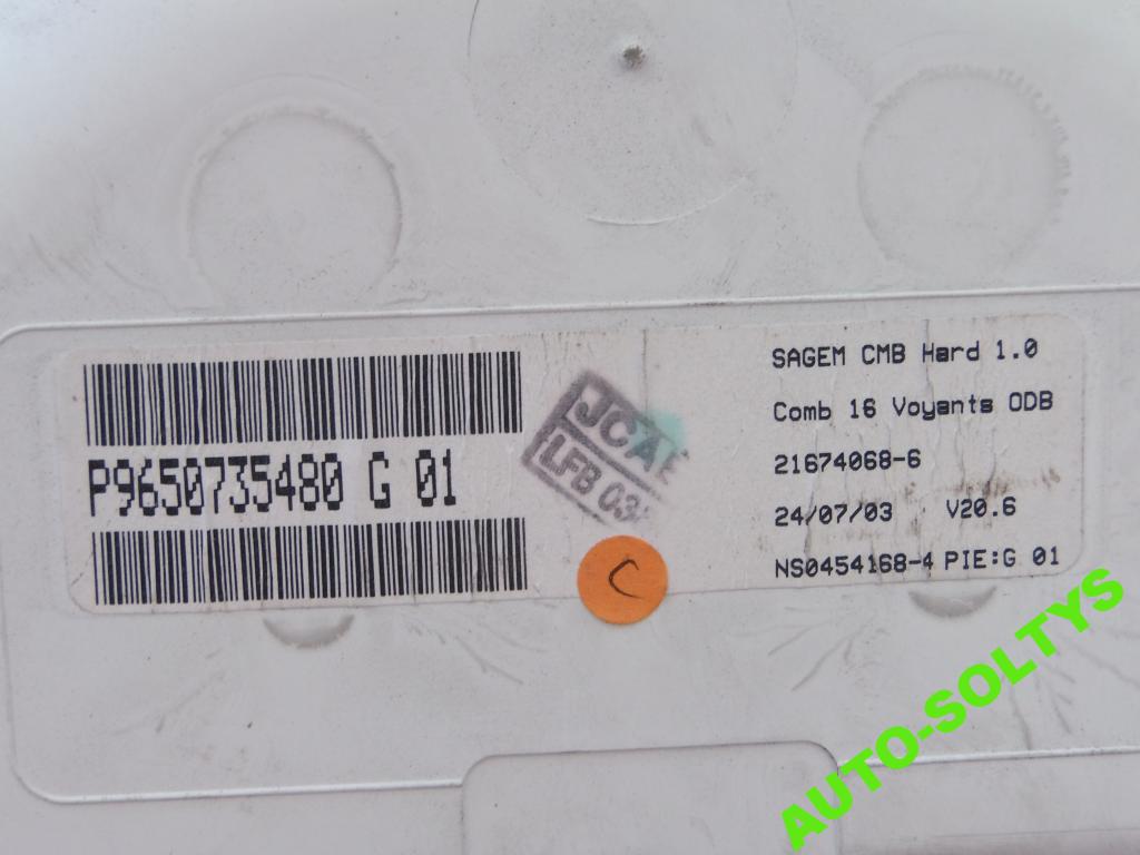 спидометр часы 21674068-6 CITROEN C3 1.4b 03r