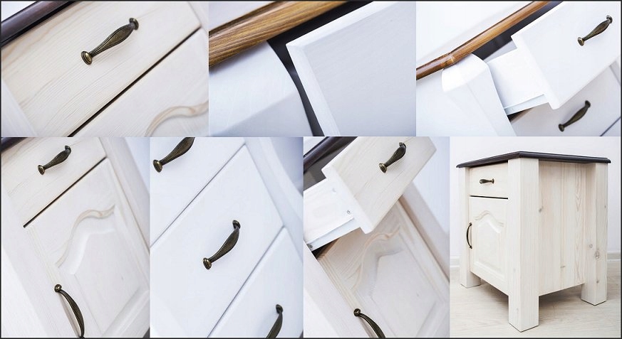 Drewniana Komoda Merina 2,z Drewna,Biała PRODUCENT Marka Natur-drew